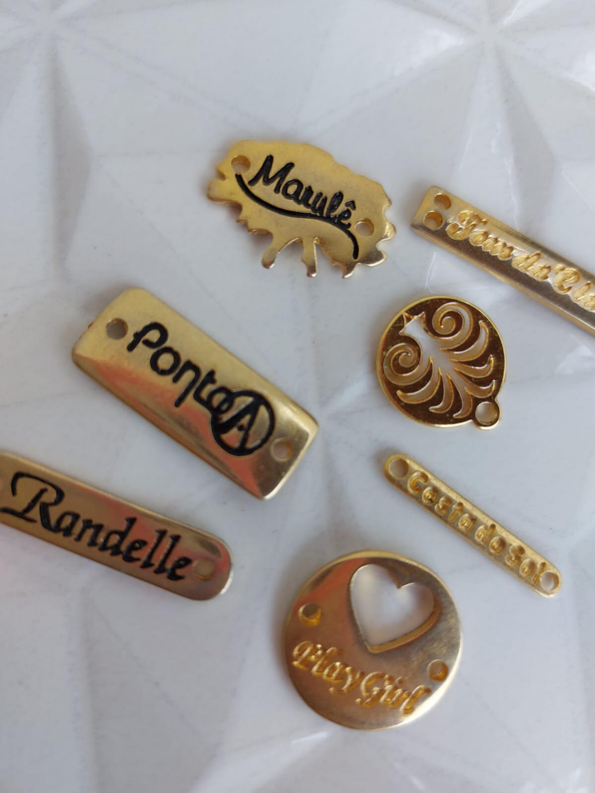 Plaquinhas Metálicas Zamak